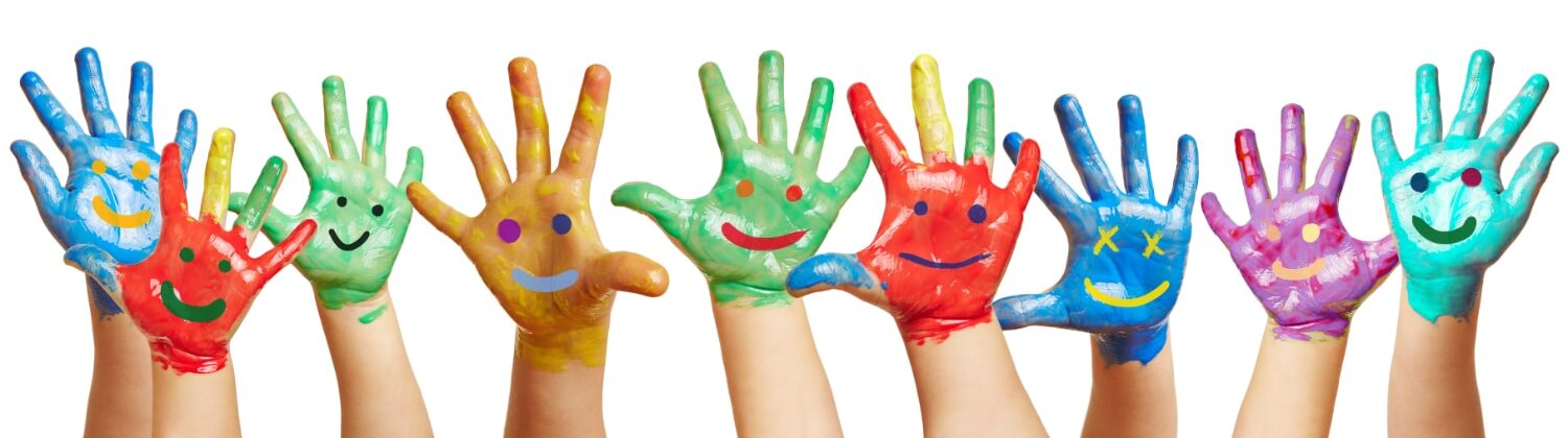 Kinderhände als als dekorative Grafik